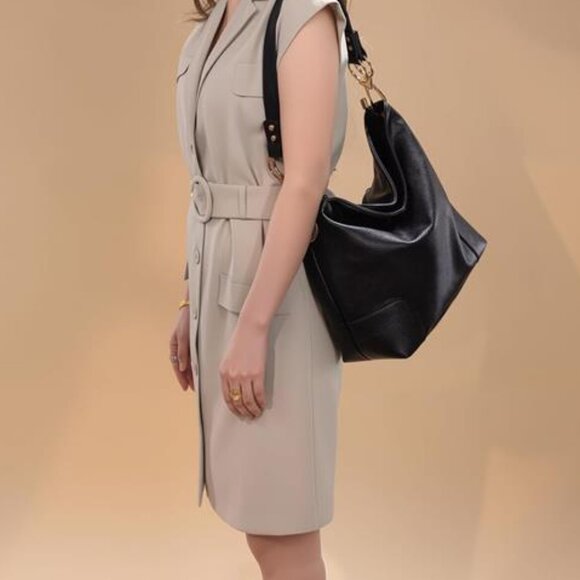 Hobo Bags, Bucket Handbag Black - Picture 3 of 6